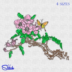 Sakura embroidery design, 4 Sizes, Multi-format