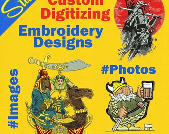Disegni di ricamo digitalizzati personalizzati