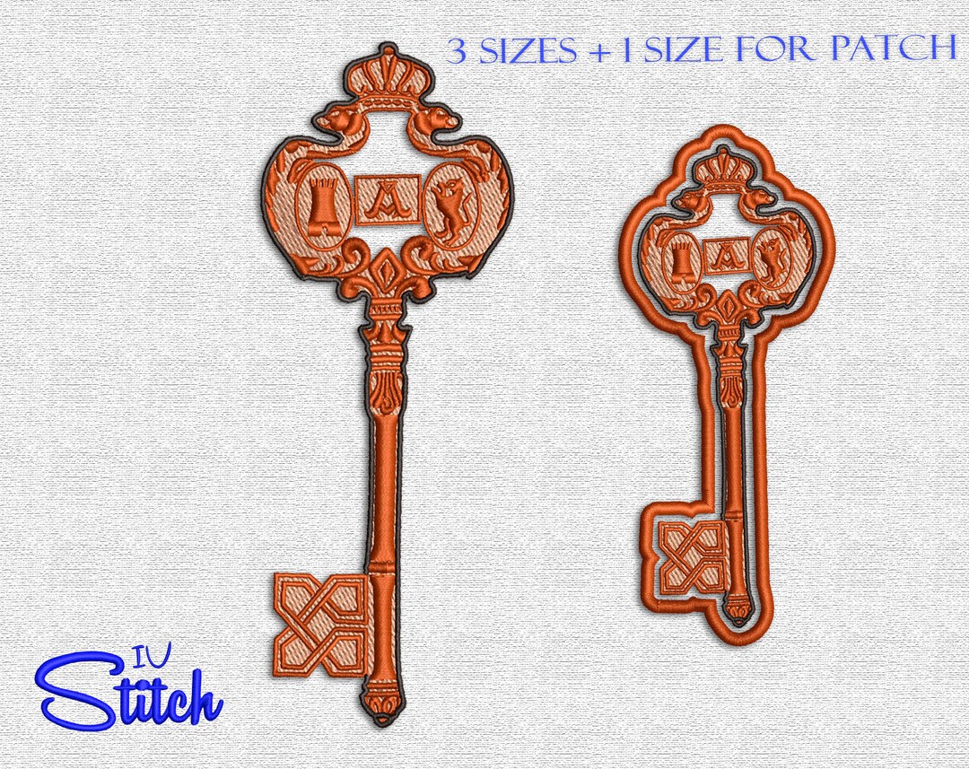 Royal Key Embroidery Designs, 3+1 Sizes, Multiformat - Etsy
