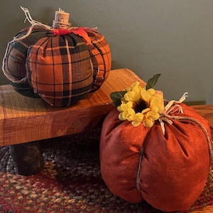 Handmade Fabric Pumpkin