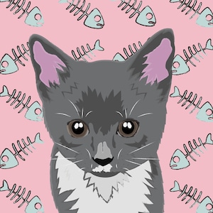 Single Pet Portrait Illustration