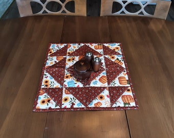 Quilted Table Topper-- Heat Resistant-- Fall Decor