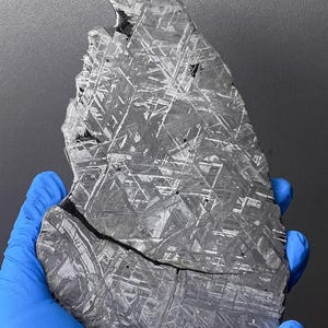761 Grams Natural Muonionalusta meteorite/Meteorite Specimen/Meteorite Slice/Meteorite End Cut/Meteorite Slab/Muonionalusta Slab 761 Grams