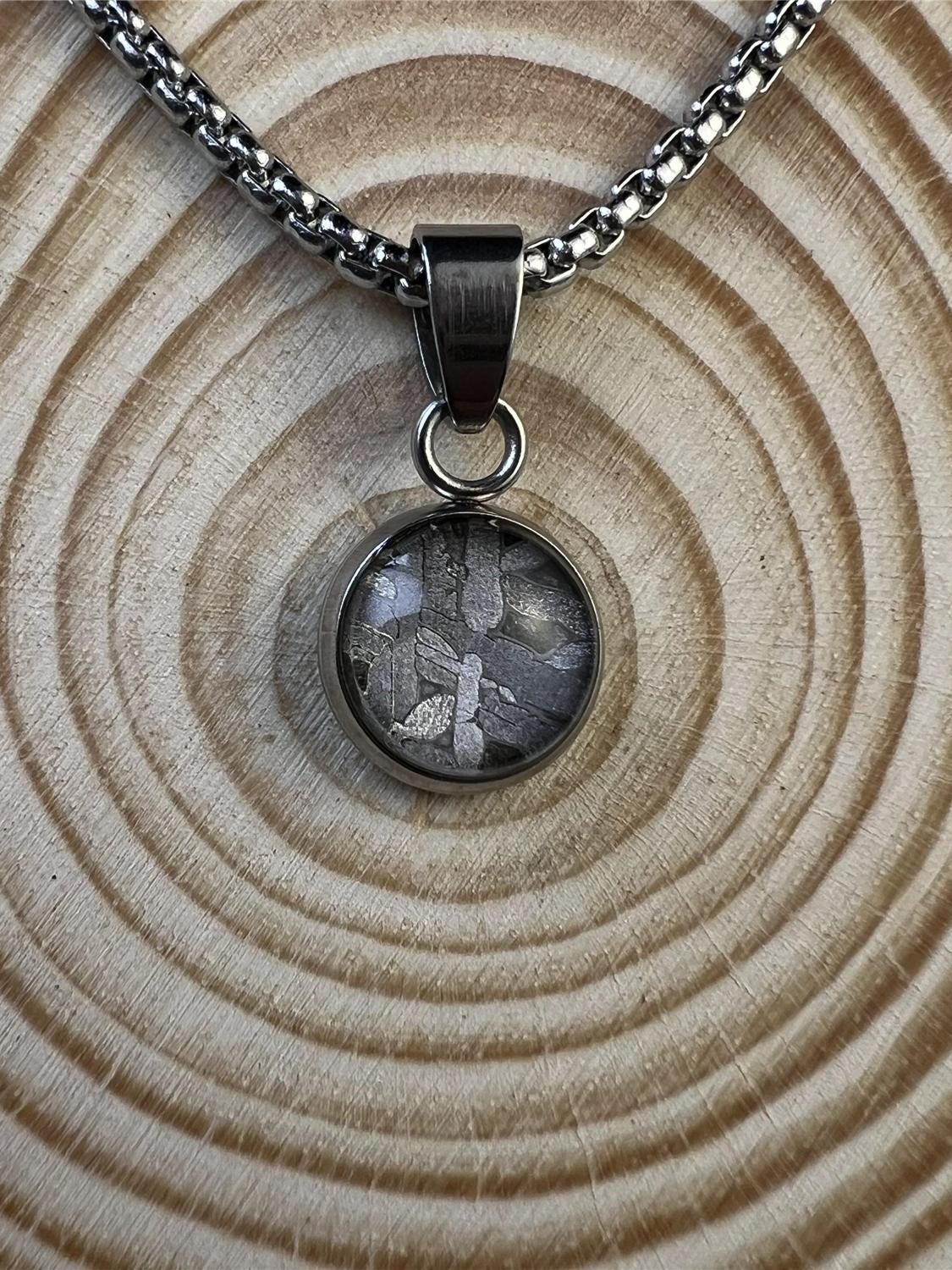 Unique Altai Iron Meteorite Pendant, 925 Sterling Silver Wrap, bracelet,space gift, Fashionable and Affordable Cosmic Elegance