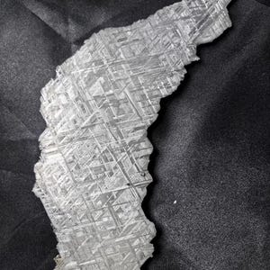635Grams Best Etched Natural Muonionalusta meteorite/Meteorite Specimen/Meteorite Slice/Muonionalusta  End Cut/Meteorite Slabs
