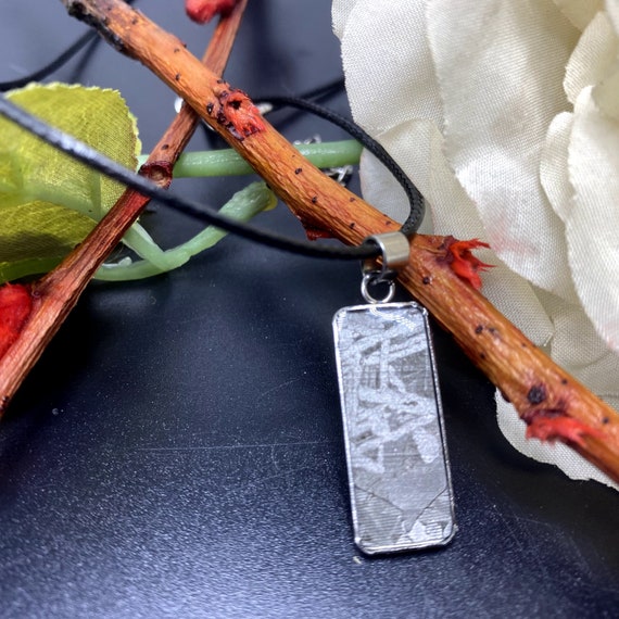 Sterling Silver Iron Meteorite Rectangle Pendants Sterling Silver Iron Meteorite Rectangle Pendants