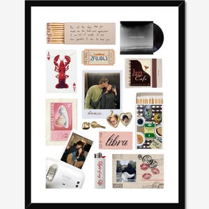 Printable Matchbox Matchbook Couples Custom Poster Personalized Anniversary Valentines Birthday Gift Canva Template Neutral Dorm Wall Decor