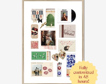 CUSTOM Printable Matchbook Matchbox Relationship Couples Poster Personalized Anniversary Gift Template Canva Digital Download Wall Decor