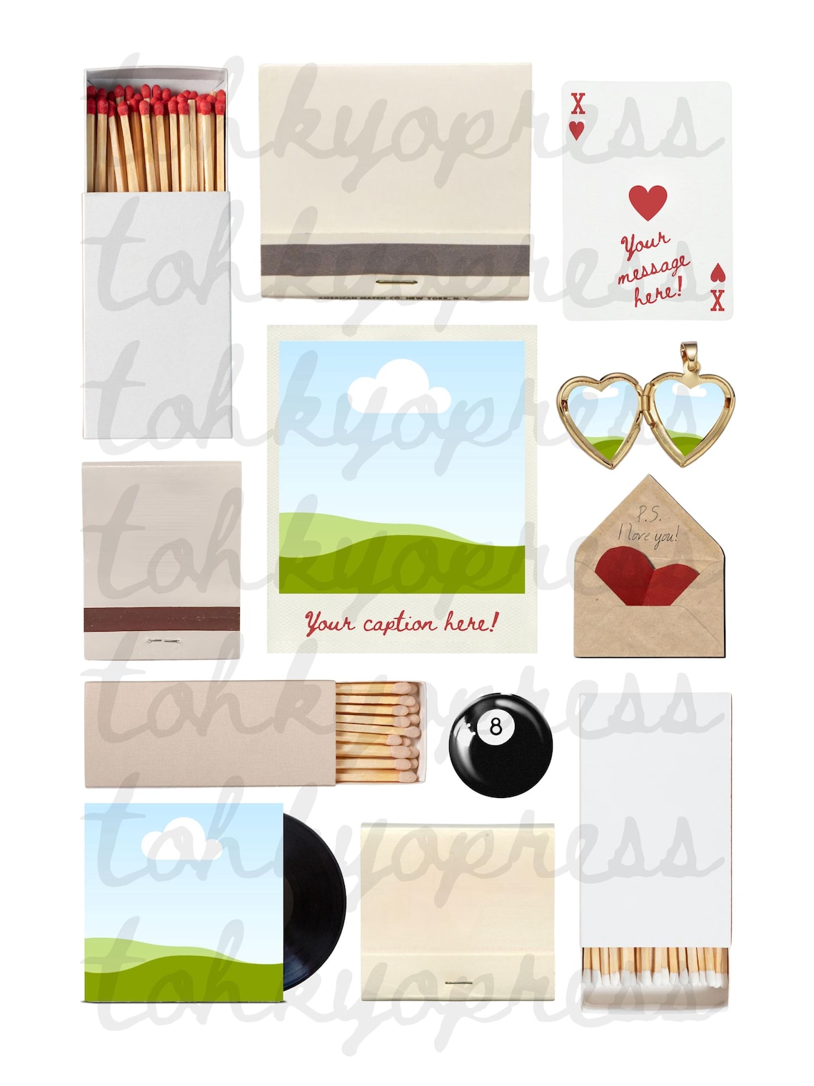 Printable Matchbox Matchbook Couples Custom Poster Personalized ...