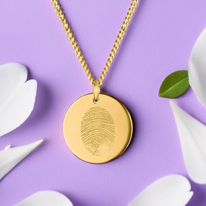 gold fingerprint necklace