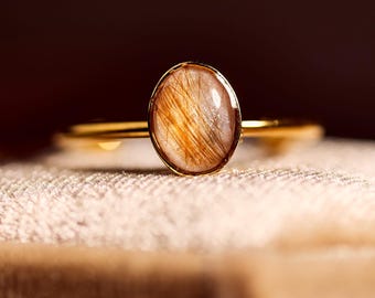 Vintage Haarlocke Andenken Ring - Erinnerungsschmuck