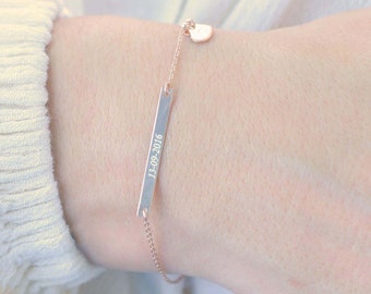 Naamarmband met initiële, initiële armband, sierlijke armband - handgemaakte sieraden, gepersonaliseerd cadeau voor haar