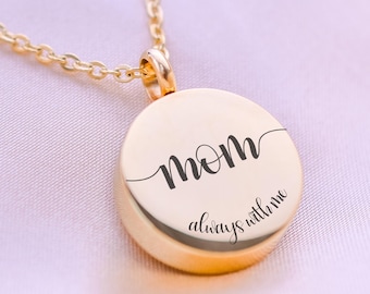 Personalized Urn Necklace, Cremation Jewelry | Fingerprint Jewelry | Personalized Jewelry, Handmade jewelry | Sympathy gift loss of mother