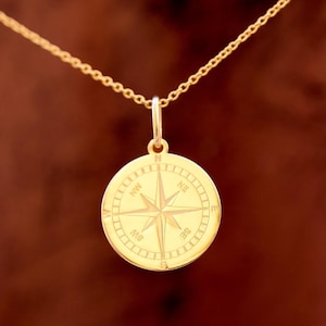 Personalized Compass Necklace, Engraved Necklace | Handmade Jewelry, Personalized Jewelry gift for her
