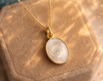 Ashes Necklace in Sterling Silver or 14K Gold Filled • Engraved Cremation Jewelry