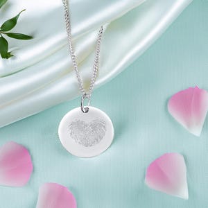 silver fingerprint necklace