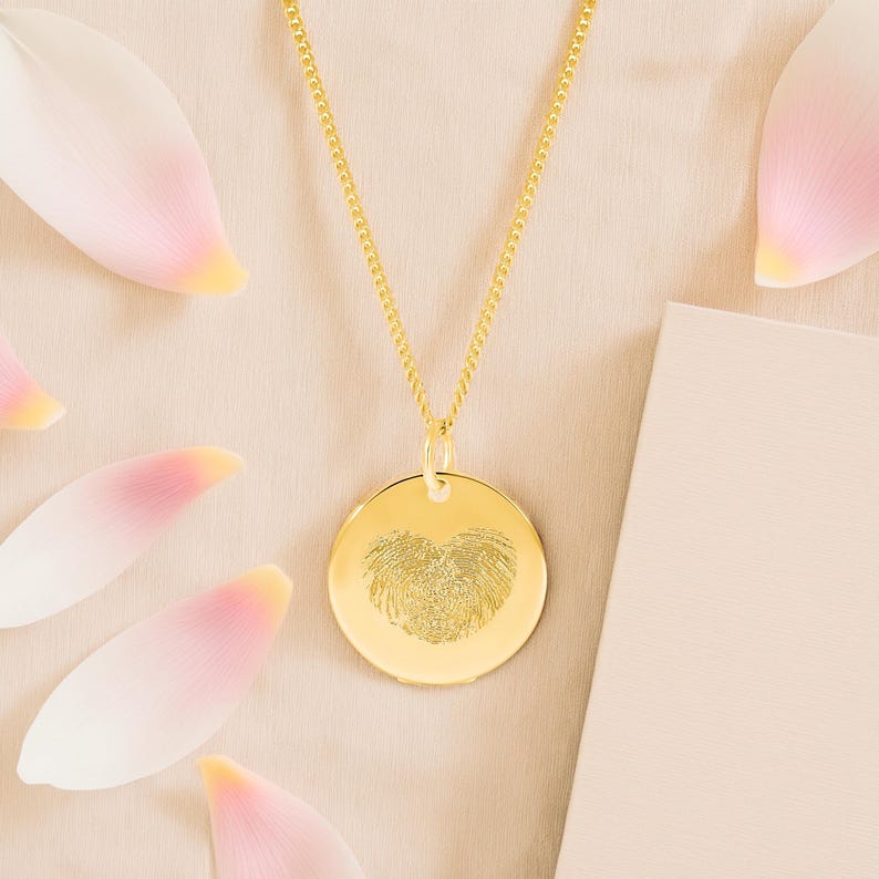 gold fingerprint necklace