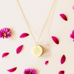 gold fingerprint necklace