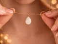 Cremation Necklace \u2013 Teardrop Ashes Necklace in Silver or 14K Gold Filled product logo