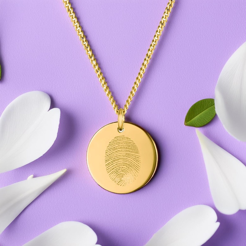 gold fingerprint necklace