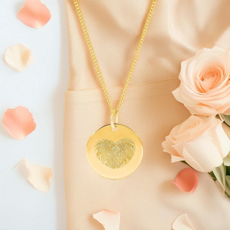 gold fingerprint necklace