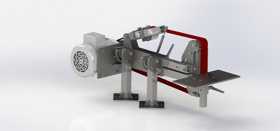 Belt Grinder Tilts 90 Degrees Dxf Step svg Files Etsy