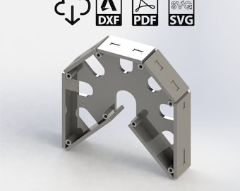 Piani di saldatura quadrati da 200 mm (8 pollici) a 90-45 gradi - DXF