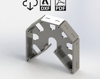 300mm(12inch) 90-45 degree welding square-DXF-plans