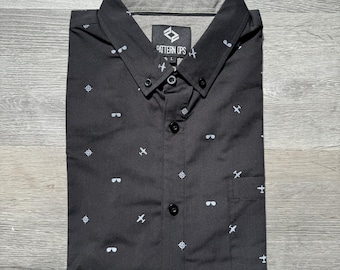 General Aviation Pilot Button Down Shirt - Black