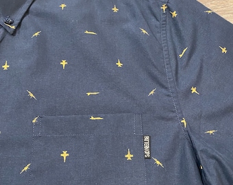 US Navy Blue Angels F-18 Button Down Shirt