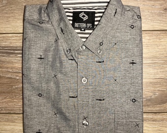 P-51 Mustang Aviator Button Down Shirt