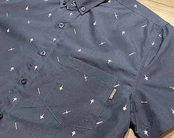 F-16 Viper Button Down Shirt - Blue