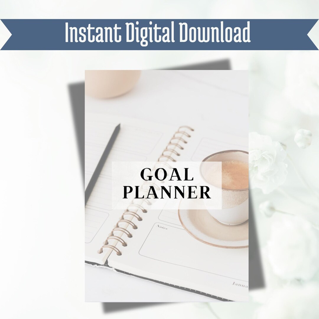 Goal Planner Digital PDF | Printable Goal Setting Planner | Vision ...