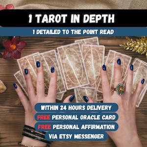 1 tirage de carte de tarot en profondeur pour aujourd'hui | Lecture de tarot quotidienne perspicace | Accompagnement spirituel personnalisé