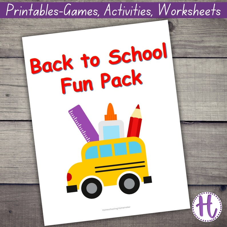 Back to School Activity Pack: Preschool Kindergarten Learning (PDF) - Etsy