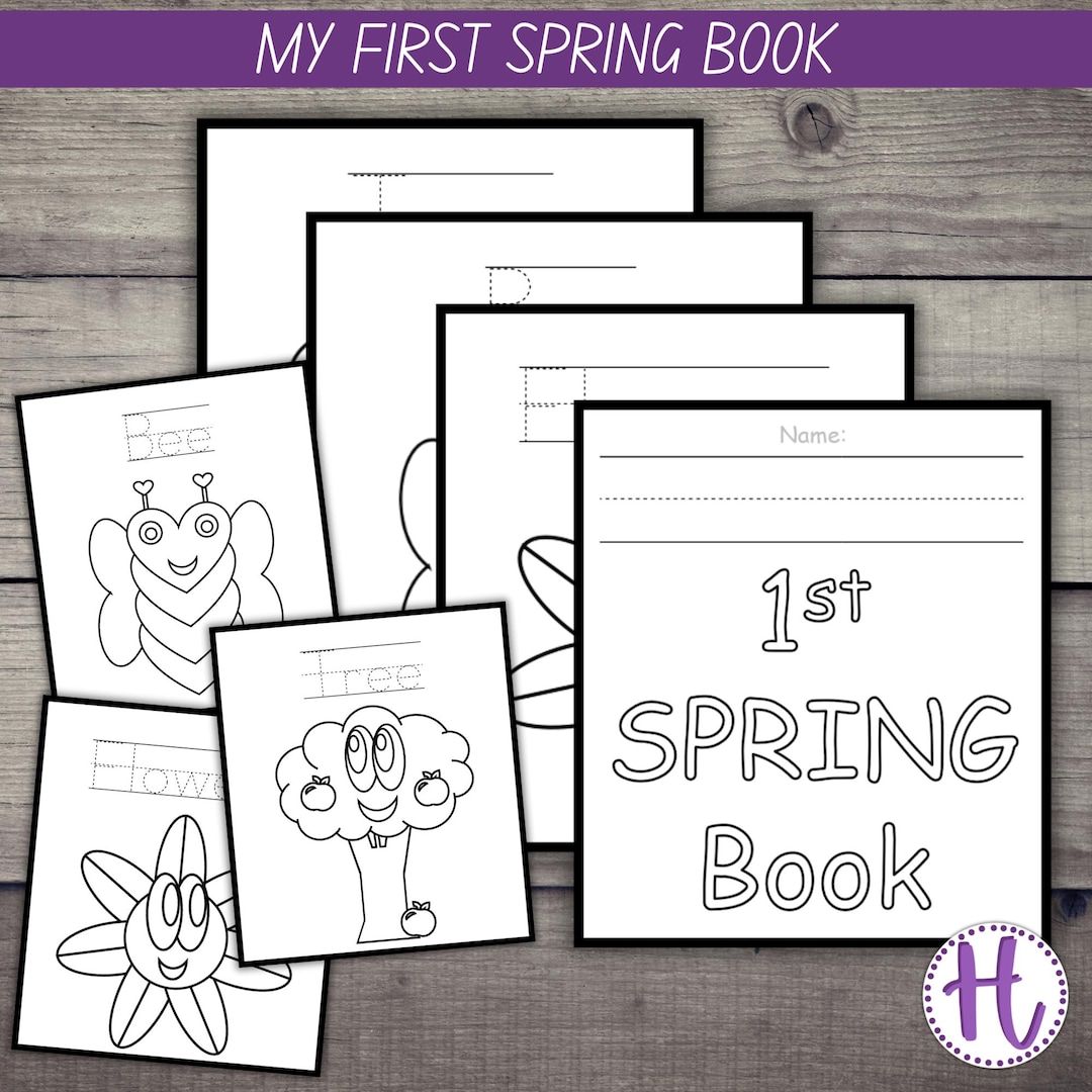My First Spring Book: Printable Coloring & Tracing Activity (PDF ...