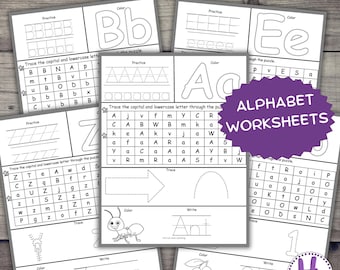 Alphabet Worksheets for Kids: ABC Letter Practice (PDF)