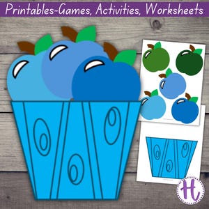Apple Basket Color Matching Game: Toddler Learning Activity (PDF)