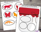 Color Sorting Activity: Cut & Glue Learning Worksheet (PDF)