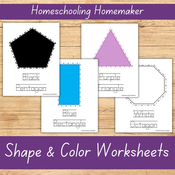 Shape and Color Worksheets for kids, toddler, preschool, kindergarten, elementary, shape recognition, color recognition skills