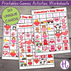 Jogo de BINGO Dia dos Namorados 30 cartas, atividade para imprimir, jogo de festa para crianças, atividade em sala de aula, atividade de creche