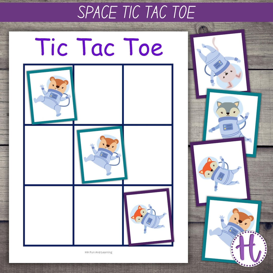 Space Tic Tac Toe Printable Game for Kids (PDF) - Etsy