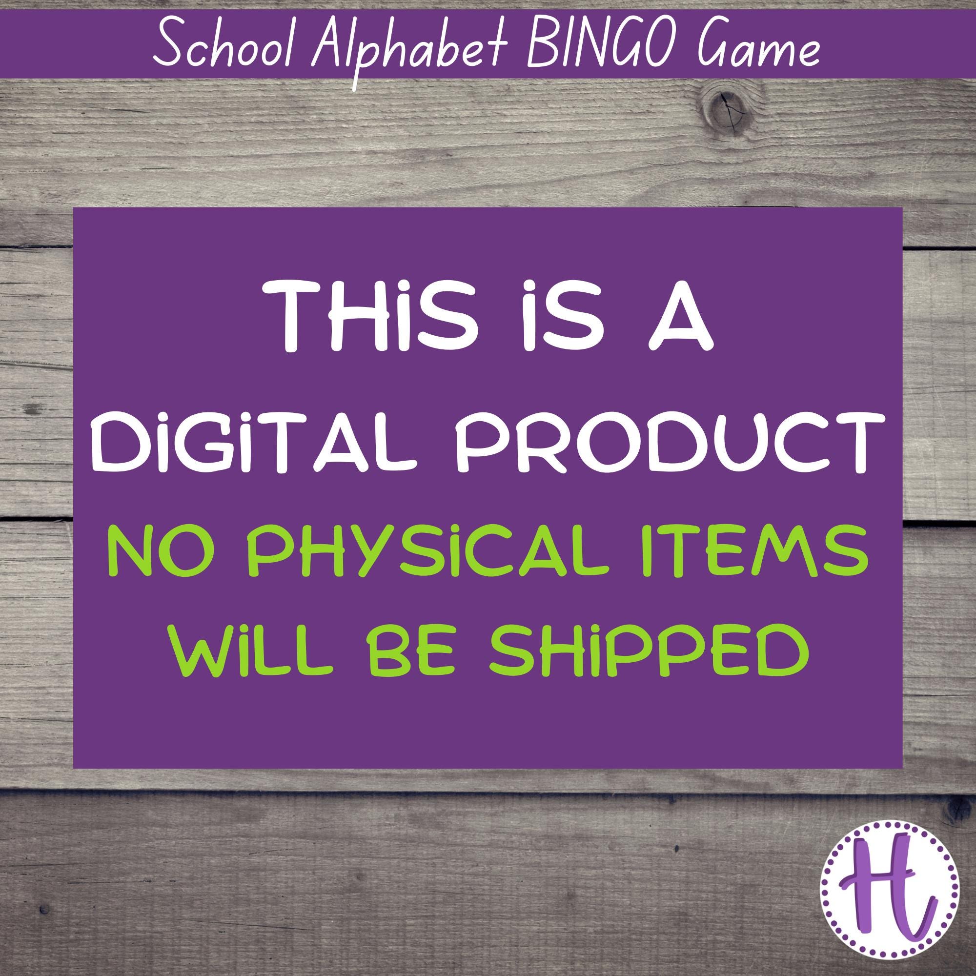 School Alphabet Bingo Game: Fun ABC Learning (PDF) - Etsy