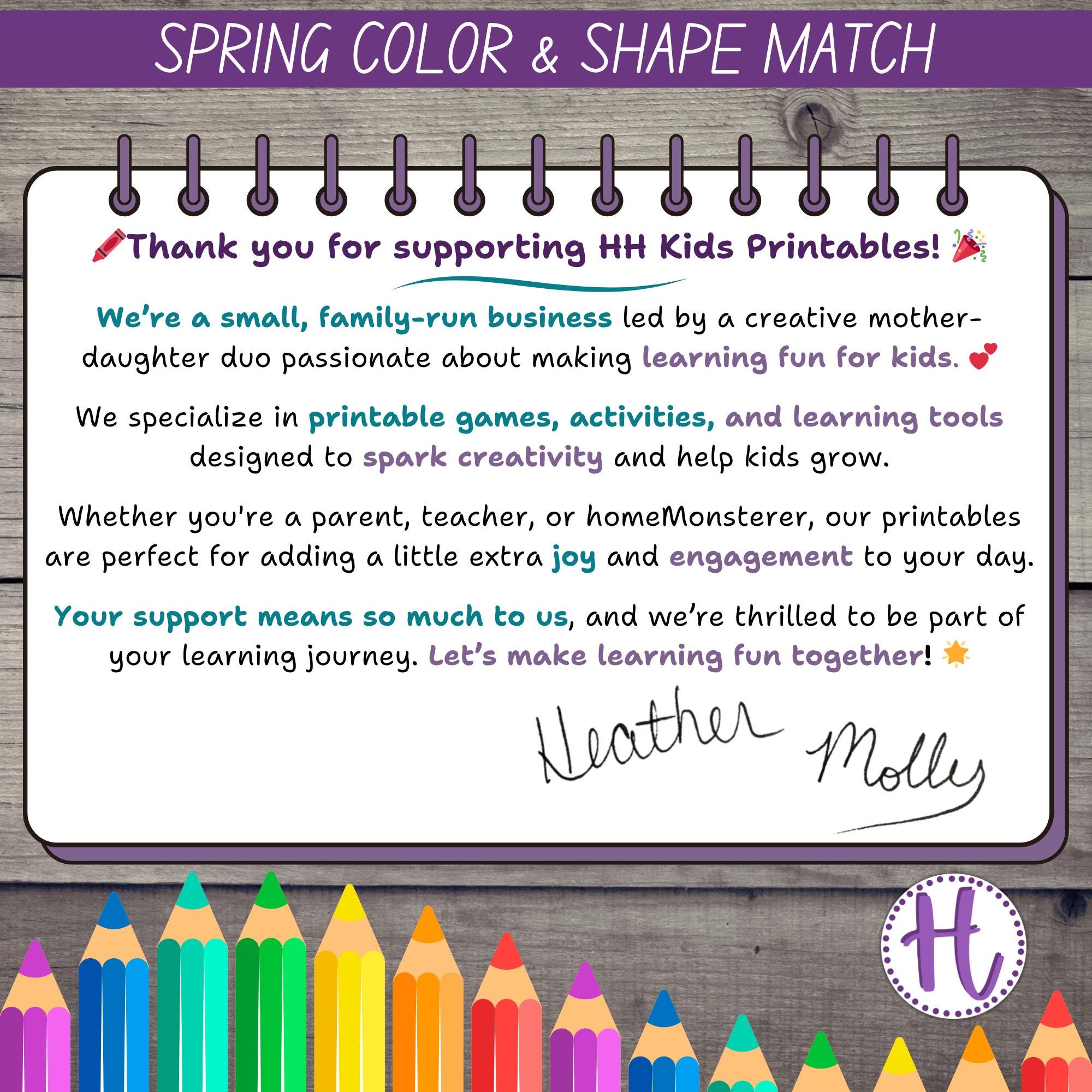 Spring Color and Shape Matching Game: Preschool Kindergarten Activity ...