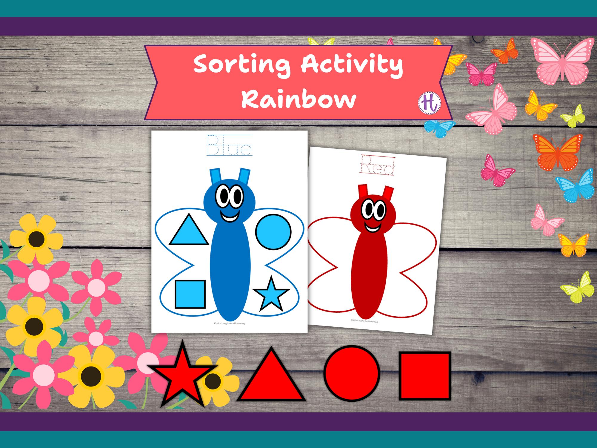 Butterfly Color Sorting|printable Learning Activity for Kids (PDF) - Etsy