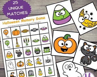 Halloween Printable: Memory Game - Etsy