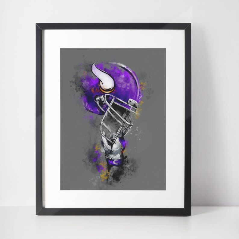 Minnesota Vikings Football NFL Poster Minnesota Vikings Wall Etsy