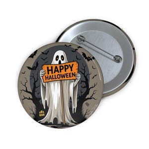 Botón de fantasma de Halloween, broche de fantasma espeluznante, accesorio navideño para niños y adultos, pin espeluznante, ideas de disfraces de Halloween, idea de decoración de fantasmas