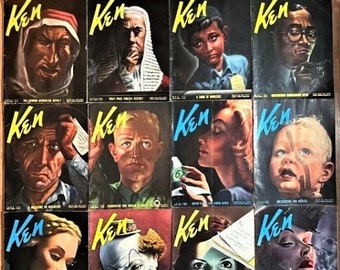 Ken The Insider's World Magazine, Complete Set of Hemingway Appearances, in 14 Single Issues