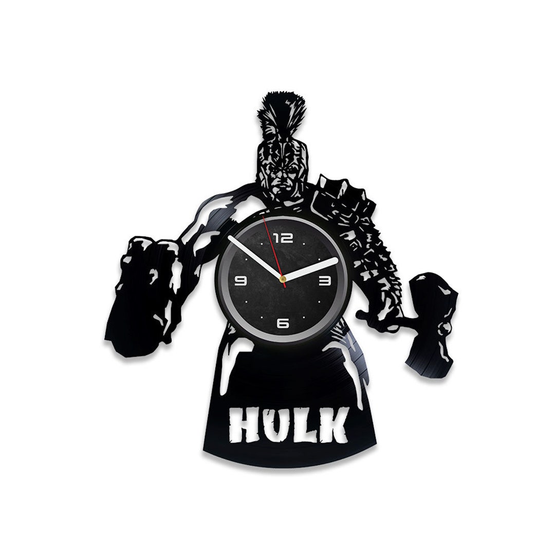 Incredible Hulk Vinyl Record Laser Cut Wall Clock Marvels Decor for